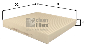 CLEAN FILTERS Filtrs, Salona telpas gaiss NC2206